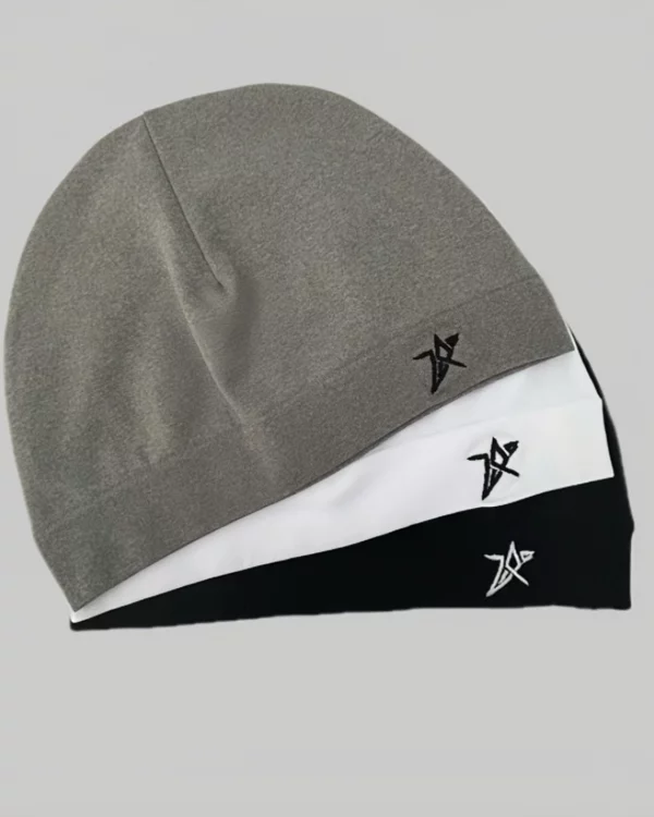 Star Embroidered Skull Cap Thin Beanie Soft Breathable Stretch Hat for Men Women Outdoor Sports Hiking Running Cycling AllSeason