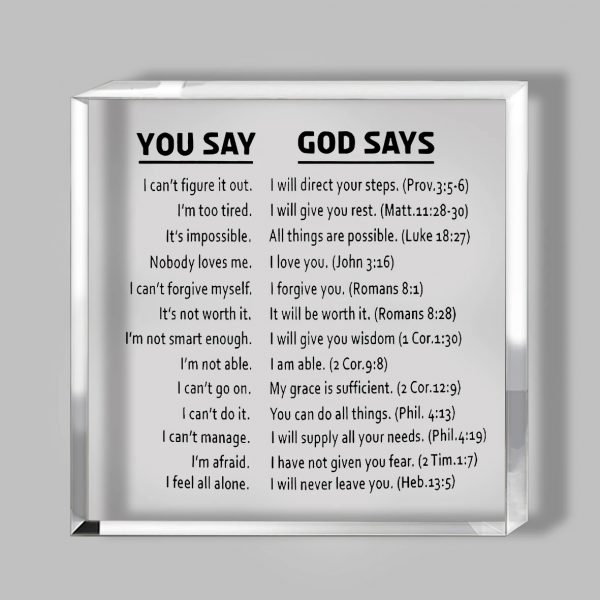 1pc Baptism Bible Verse Christian Gift Acrylic Sign Decoration Decoration Plaque