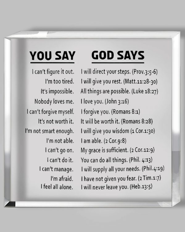 1pc Baptism Bible Verse Christian Gift Acrylic Sign Decoration Decoration Plaque