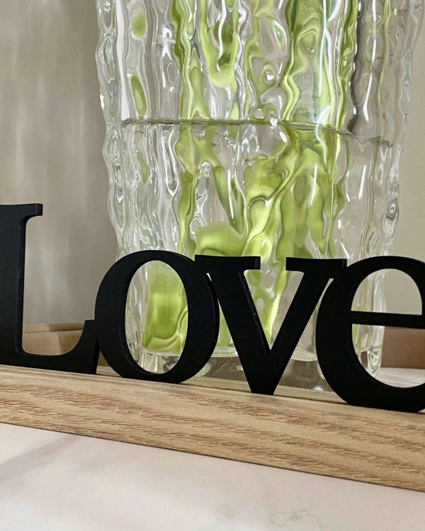 Inspirational Black Wooden Table Sign - Motivational Home Decor Centerpiece