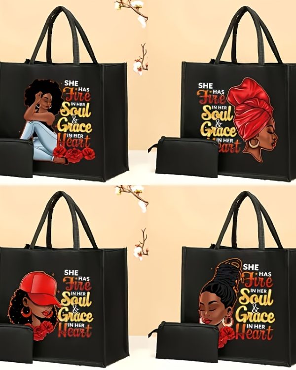 Tote Bag with Inspiration Message Coin Purse Included